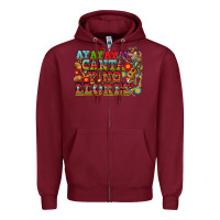 Burgundy ay ay ay canta y no llores Zipper Hoodie - CTS Tumbler Store
