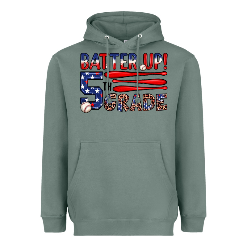 Batter Up 5th Grade Heavyweight Hoodie by JahusDesignShop | Teevron
