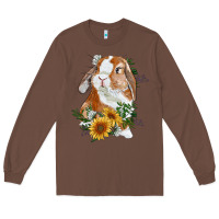 Chestnut bunny with sunflowers Long Sleeve Tee - RanaPortraitStore