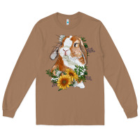 Toasted Coconut bunny with sunflowers Long Sleeve Tee - RanaPortraitStore