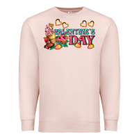 Pale Pink valentines day sweet Premium Sweatshirt - AdoDesignShop