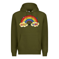 Army Green love is love lgbtq Premium Hoodie - MaliasSmallBusiness