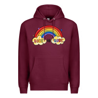 Burgundy love is love lgbtq Premium Hoodie - MaliasSmallBusiness
