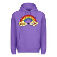Purple love is love lgbtq Premium Hoodie - MaliasSmallBusiness
