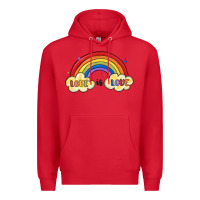 Red love is love lgbtq Premium Hoodie - MaliasSmallBusiness