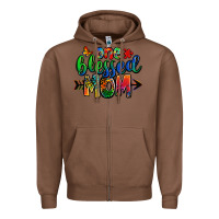 Chestnut one blessed mom autism Zipper Hoodie - Zillion Design Studio