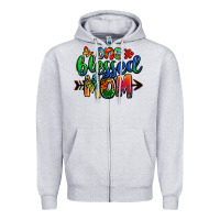 One Blessed Mom Autism Zipper Hoodie | Teevron