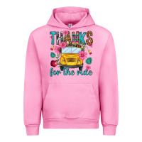 Fuchsia Pink thanks for the ride Urban Hoodie - NancyCooperArtShop