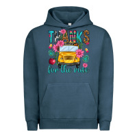 Pigment Midnight Navy thanks for the ride Urban Hoodie - NancyCooperArtShop