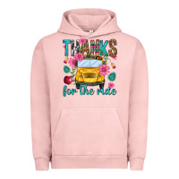 Pigment Salmon thanks for the ride Urban Hoodie - NancyCooperArtShop