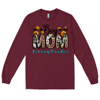Burgundy boy mom from son up to son down Long Sleeve Tee - Zillion Design Studio