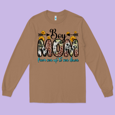 Boy Mom From Son Up To Son Down Long Sleeve Tee Designed By Zillion Design Studio