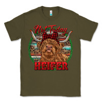 Army Green Highland Heifer Christmas Classic Tee - RanaPortraitStore