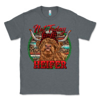 Charcoal Heather Highland Heifer Christmas Classic Tee - RanaPortraitStore