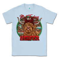 Dusty Blue Highland Heifer Christmas Classic Tee - RanaPortraitStore