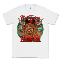 White Highland Heifer Christmas Classic Tee - RanaPortraitStore