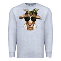 Heather Grey camouflage bandana goat Premium Sweatshirt - Jasminsmagicworld