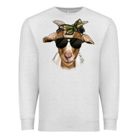 Oatmeal Heather camouflage bandana goat Premium Sweatshirt - Jasminsmagicworld