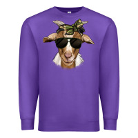 Purple camouflage bandana goat Premium Sweatshirt - Jasminsmagicworld