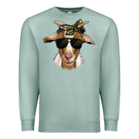 Seafoam camouflage bandana goat Premium Sweatshirt - Jasminsmagicworld