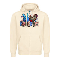 Sandshell peace love freedom Zipper Hoodie - Zillion Design Studio