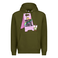 Army Green caution i haven't had my coffee yet Premium Hoodie - MaliasSmallBusiness