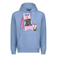 Colony Blue caution i haven't had my coffee yet Premium Hoodie - MaliasSmallBusiness