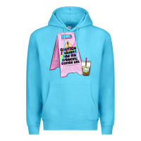 Ocean Blue caution i haven't had my coffee yet Premium Hoodie - MaliasSmallBusiness