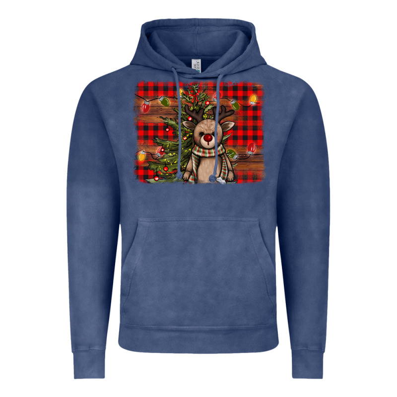 Reindeer Trees Background Vintage Hoodie by AdoDesignShop | Teevron