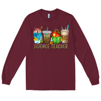 Burgundy science teacher coffee cups Long Sleeve Tee - texasbilliewilder
