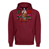Burgundy al papa mas chingon Zipper Hoodie - CTS Tumbler Store
