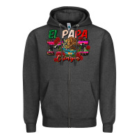 Charcoal Heather al papa mas chingon Zipper Hoodie - CTS Tumbler Store
