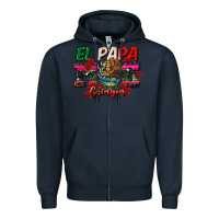 Navy al papa mas chingon Zipper Hoodie - CTS Tumbler Store