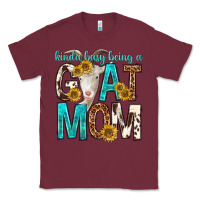 Burgundy kinda busy being a goat mom Classic Tee - texasbilliewilder