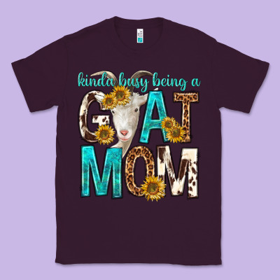 Kinda Busy Being A Goat Mom Classic Tee Designed By Texasbilliewilder