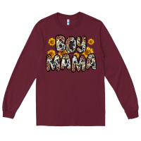 Burgundy boy mama Long Sleeve Tee - Zillion Design Studio