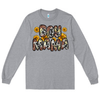 Heather Grey boy mama Long Sleeve Tee - Zillion Design Studio