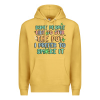 Antique Gold some people like to stir the pot i prefer to smoke Premium Hoodie - MaliasSmallBusiness