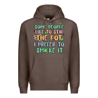 Coffee some people like to stir the pot i prefer to smoke Premium Hoodie - MaliasSmallBusiness