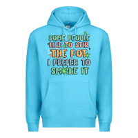 Ocean Blue some people like to stir the pot i prefer to smoke Premium Hoodie - MaliasSmallBusiness