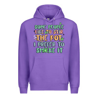 Purple some people like to stir the pot i prefer to smoke Premium Hoodie - MaliasSmallBusiness