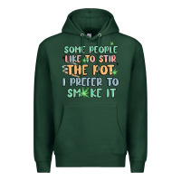 Sports Green some people like to stir the pot i prefer to smoke Premium Hoodie - MaliasSmallBusiness