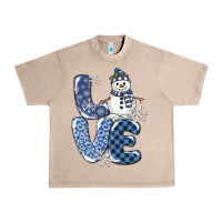French Oak love snowman Urban Heavy Tee - MaliasSmallBusiness