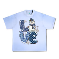Grape Ice love snowman Urban Heavy Tee - MaliasSmallBusiness