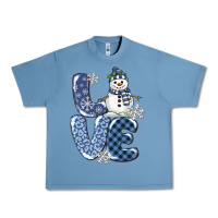 Pebble Blue love snowman Urban Heavy Tee - MaliasSmallBusiness