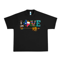 Black love texas serape cowhide cactus and sunflowers Urban Heavy Tee - Artiststas