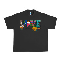 Pigment Black love texas serape cowhide cactus and sunflowers Urban Heavy Tee - Artiststas