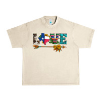 Sandshell love texas serape cowhide cactus and sunflowers Urban Heavy Tee - Artiststas