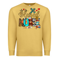 Antique Gold blessed nurse Premium Sweatshirt - BundleAndBundleShop
