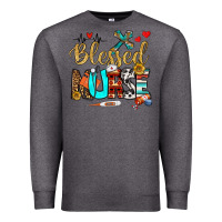Charcoal Heather blessed nurse Premium Sweatshirt - BundleAndBundleShop